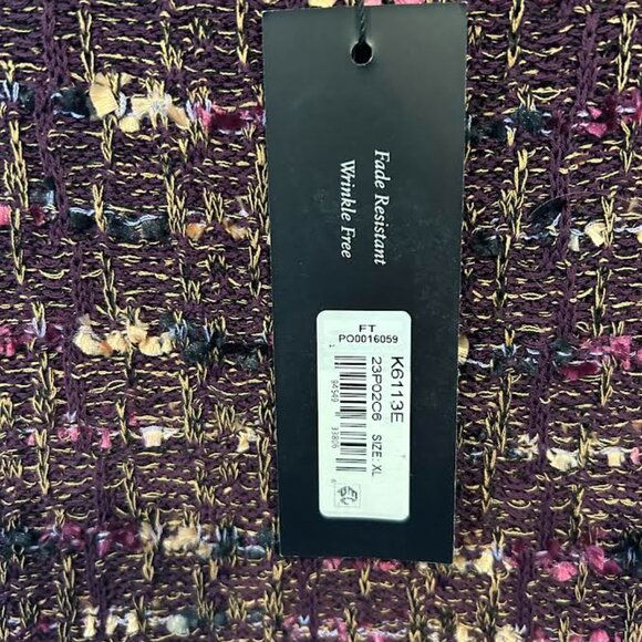 Misook Burgundy Tweed Sleeveless Fit & Flare Midi Dress - Picture 7 of 8